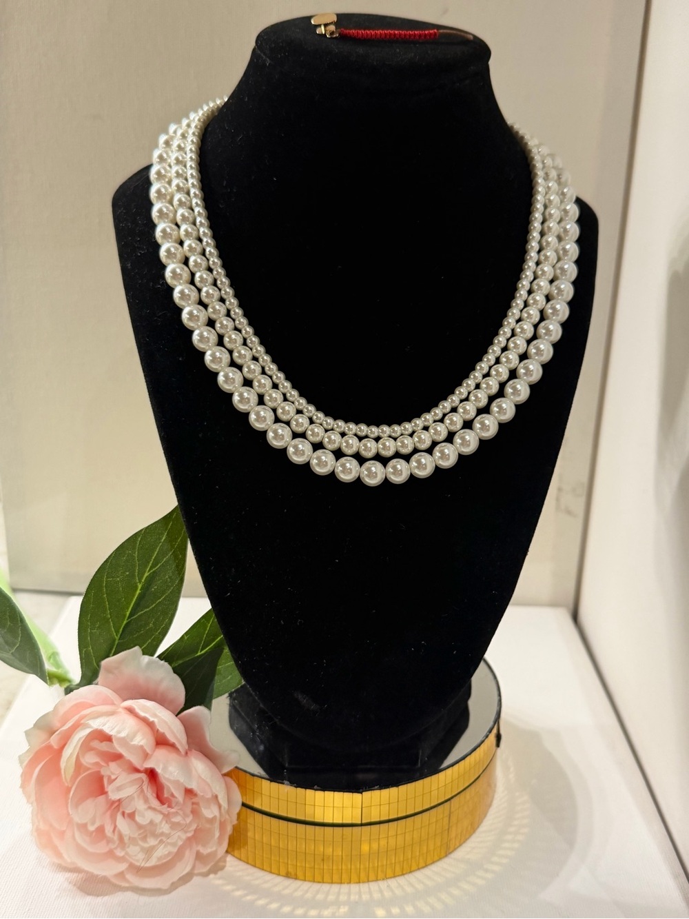 Roxanne Assoulin White Pearls Set Of 3 Necklaces & Extender Free. NEW.
